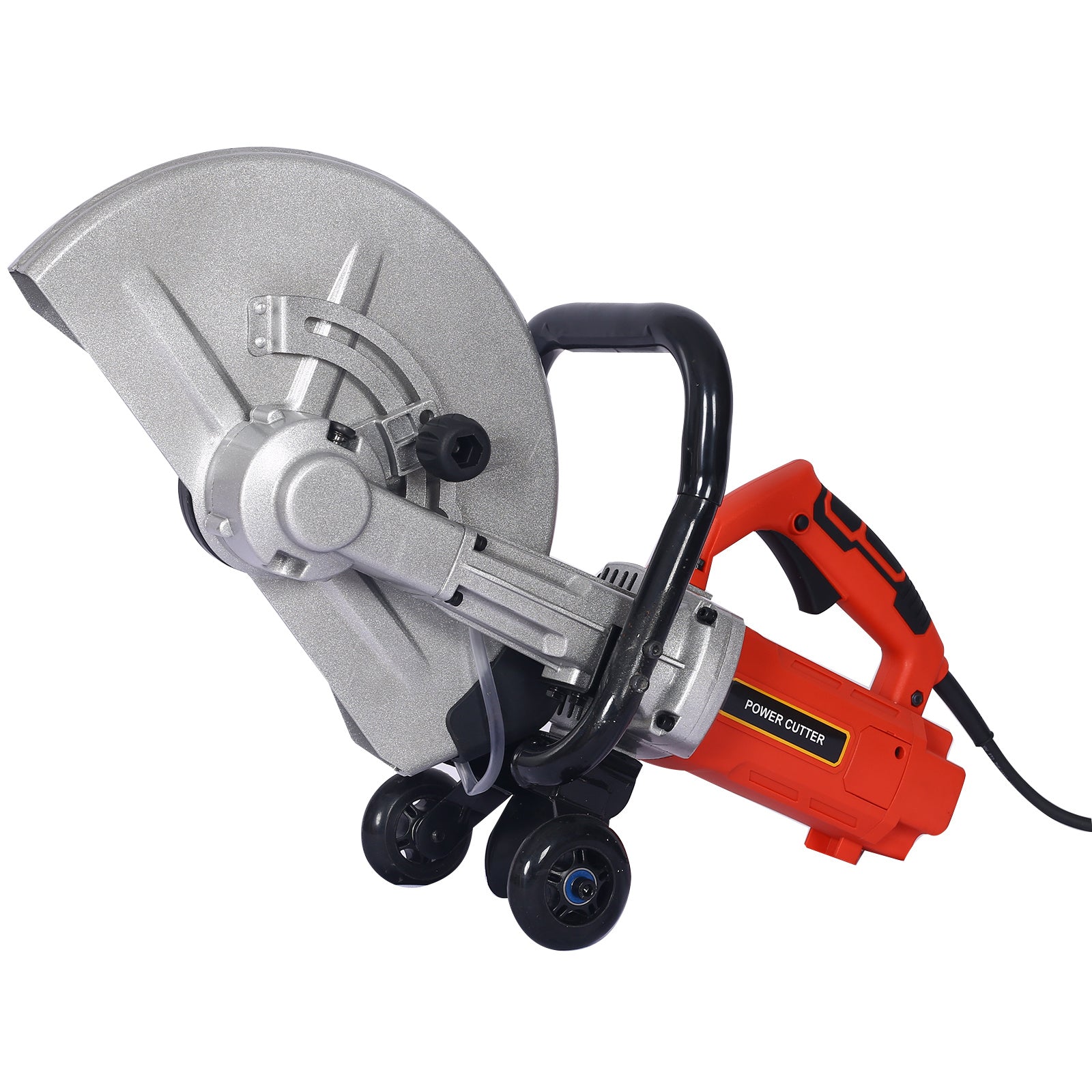 Electric 14" Wet/Dry Concrete Cut - Off Saw with Guide Roller & Water Line Attachment - Decindoor