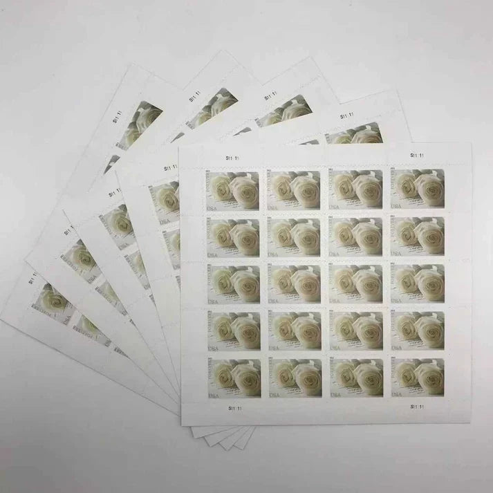 2011 Wedding Roses Forever Stamp Elegant Floral Wedding Design