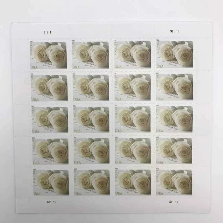 2011 Wedding Roses Forever Stamp Elegant Floral Wedding Design