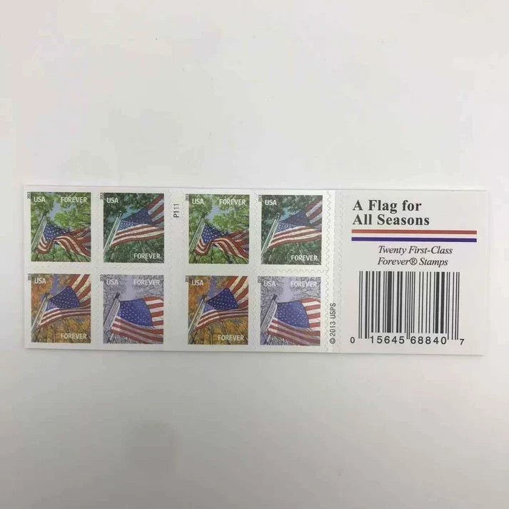 2013 A Flag for All Seasons Forever Stamps Four-Season American Flag Designs