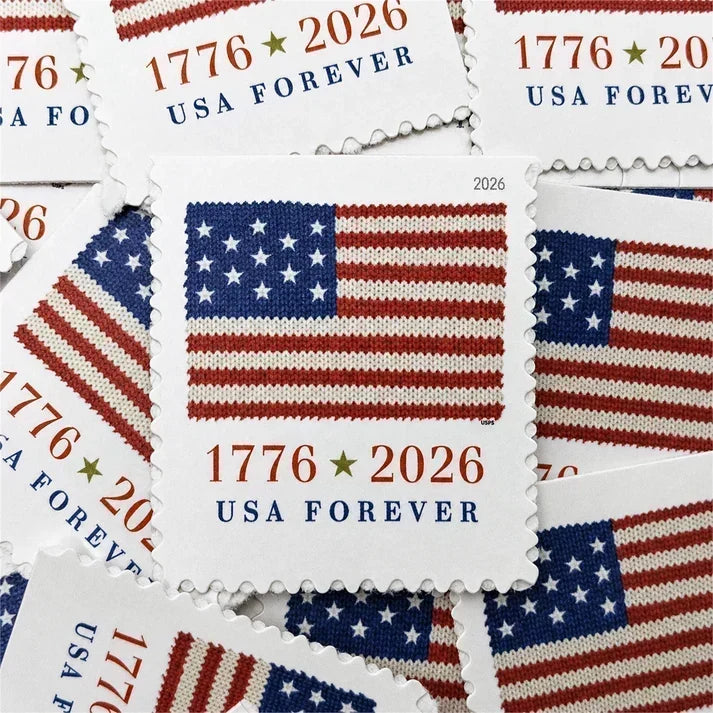 2026 Forever Flag Stamps Patriotic Waving Flag Design, Roll Format
